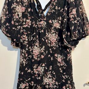 Floral Black Women's dress